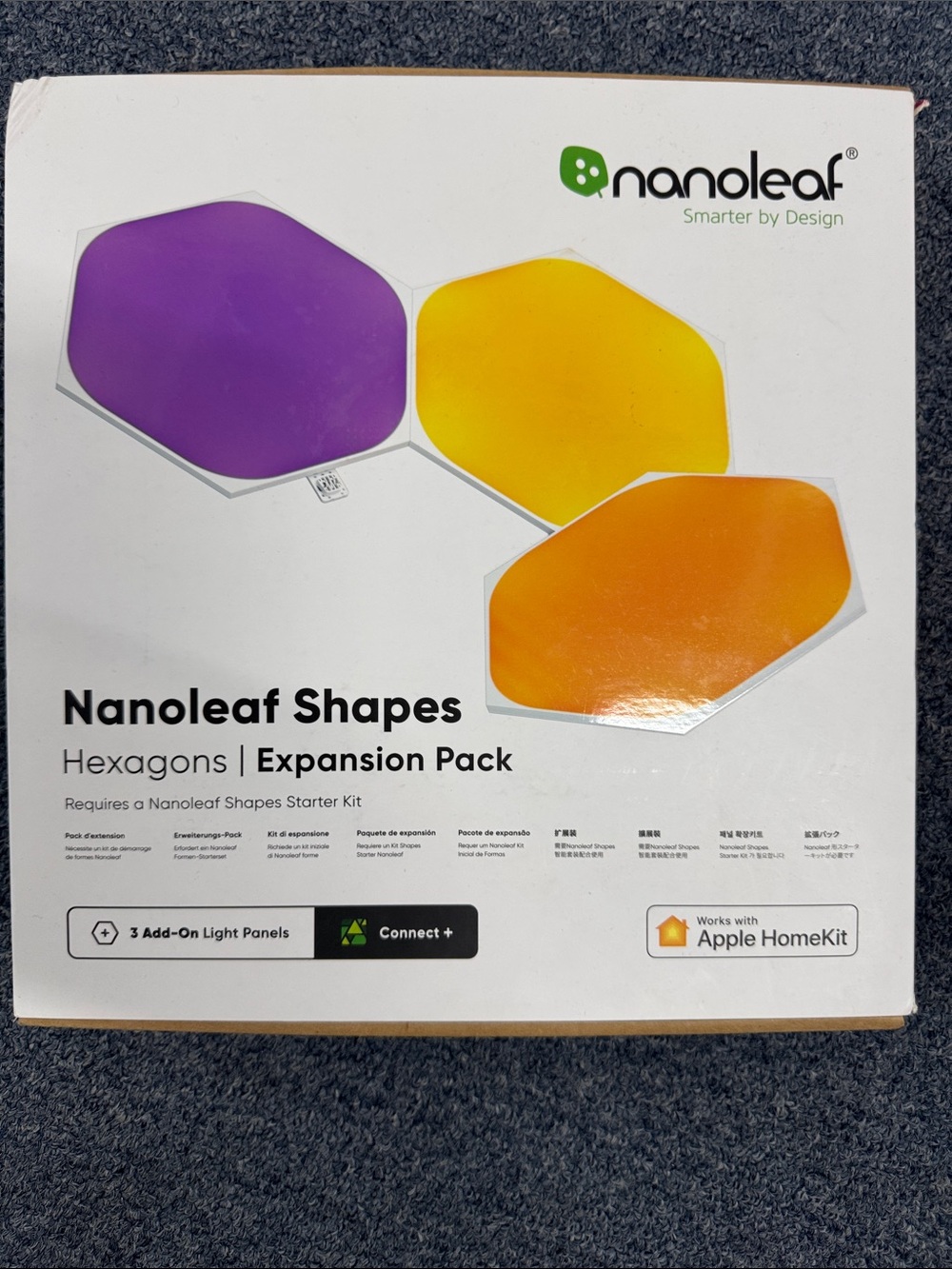 Nanoleaf Shapes Hexagon Expansion Pack - Purple & Yellow/Orange Panels Brand New